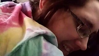 Married man pleases his nerdy wife by fingering her tight pussy and ass