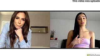 lesbian stepdaughter and mommy have webcam sex