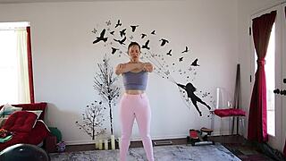 Yoga lesson turned wild with my cute friend’s tight body! 🥵