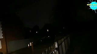 Cracky shows her natural tits in public, what a horny babe!