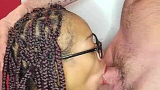 Amateur couple’s interracial sex scene with a blowjob and anal sex