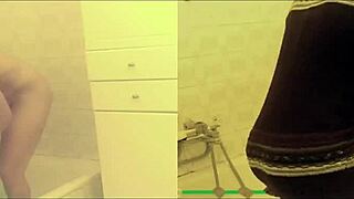 Steamy shower scene with a special focus on big nipples and a nice ass