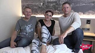 skinny slut from corner banged hard by tattooed rockers