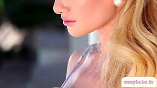 Blonde amateur strips nude