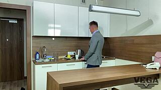 Director Fucks Wicked Teacher, Cums on Glasses