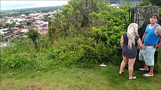 Park camera catches couple fucking in public.