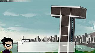 18titans part 12 - cumming on blackfire in hentai game