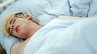 Cute twinks having sex on bed