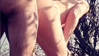 i push his dick deep in her throat on the field