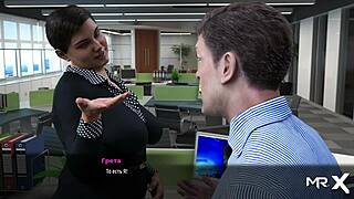 fashion business - boss lifts secretary's dress in 3d cartoon hentai