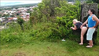 Park camera catches couple fucking in public.