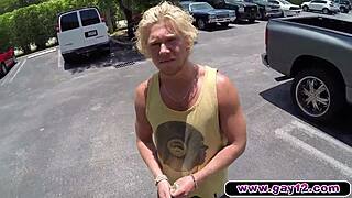 Blonde Muscle Surfer Dude Flexes His Strength