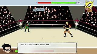 18titans part 12 - cumming on blackfire in hentai game