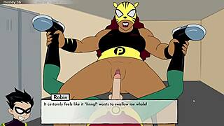 18titans part 12 - cumming on blackfire in hentai game