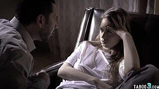 Perverted psychiatrist fucks petite 18+ troubled teen doggystyle