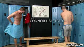 Gay baseball players rim and fuck with big hairy cocks