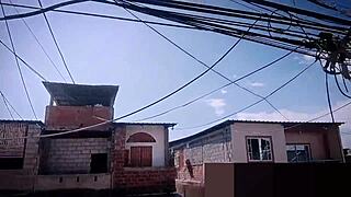 Amazing ass sucking on balcony