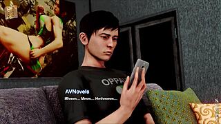 Adult video walkthrough of The Inn 47 anime visual novel