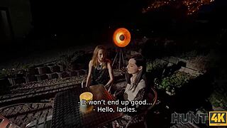 Skinny redhead watches old friend in POV action