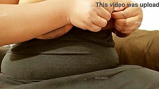 Asian teen girl shows off her big boobs in casual chat 😊