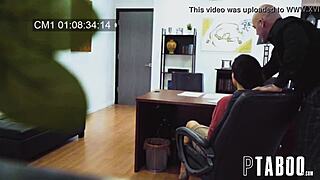 Becky Bandini in hardcore scene at work