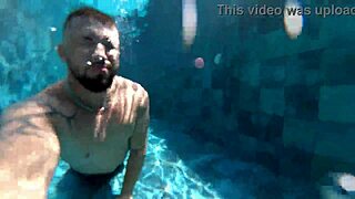 Married Woman Fucks Unknown Employee in the Pool