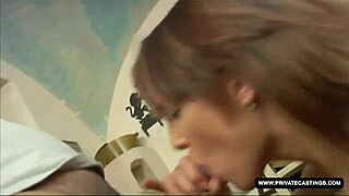 hana's first blowjob on camera