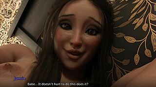 Racheal Sees John's Cock in Game