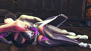 Makai Kishi From Taimanin Asagi 3 Spooning Fuck To Orgasm On Floor In 3D Animation