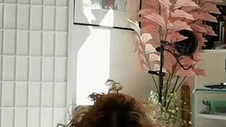 Horny blonde gives extreme BJ and rides dick hard