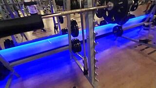 Amateur Trains at Gym Without Panties, Teasing Monster Cock