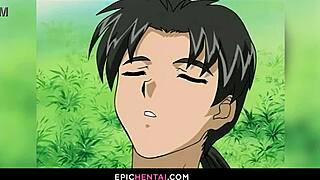 Sweet virgin pussy licked and fingered intensely in hentai