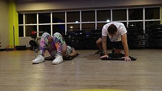 Amateur Trains at Gym Without Panties, Teasing Monster Cock