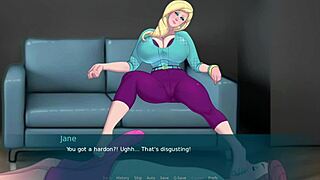 Stepmom with big boobs and a big cock in charge in this sexnote game