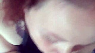 Slutty girlfriend gets cum splashed all over her big tits.