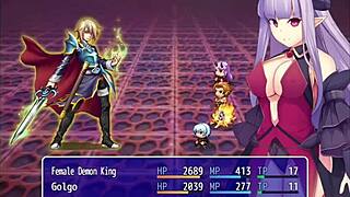 Demon queen gets revenge on the hero with hot riding action!