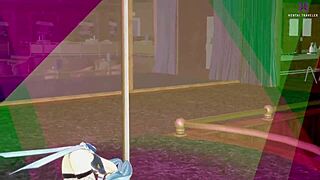 Genshin Impact character gives intense blowjob and rides cock in hentai