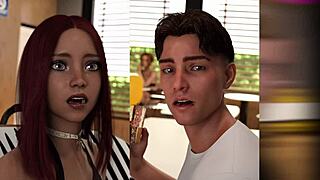 fat teen in 3d cartoon break up