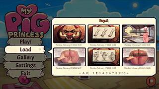 Sliding cock between pig princess's ass cheeks