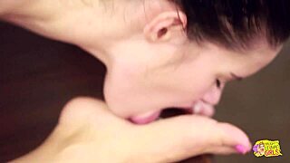 Skinny Brunette Lesbians Lick Tight Pussies After Ballet