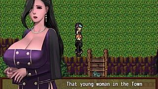 in this hentai game, curing the hot scientist with big tits and ass