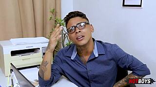 Tattooed Teen Fucks Boss in Raw Anal POV