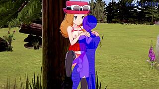 serena and bea saito's intense sex with old man in pokemon hentai