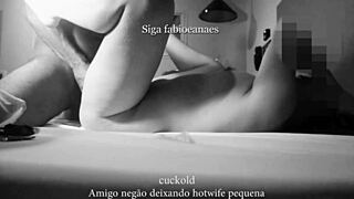 Interracial Cuckold Session with Latina Wife and Black Monster Cock