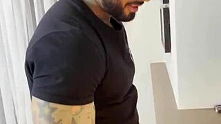 Tattooed hetero fucks doctor bareback