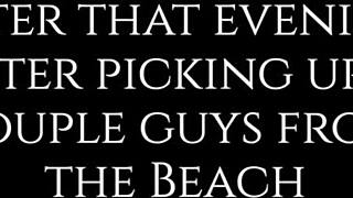 Dupla Kézimunka Hevül Fel Nyilvános Strandon