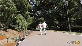 For Money, A Stud Watches The Hunter With His Girlfriend