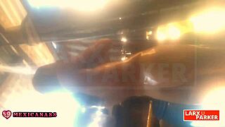 Kassandra masturbates in bathroom for casting