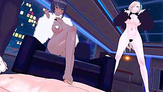 yo, Asuna and Karin in this MMD hentai are just insane, right?