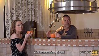Wow, Daddy4K! Cutie lets old BF penetrate her pussy on couch!